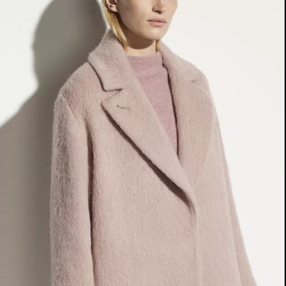 NWT $795 Vince Textured Wool Blend Notch Collar Coat - Picture 2 of 7